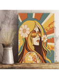 This 70s Retro Framed Woman Canvas Poster is the perfect piece to enhance any home decor and make a unique gift. With its groovy aesthetic and high-quality canvas and frame, it will transport you back to the iconic era of the 1970s. Add a touch of nostalgia to any room with this stylish and timeless wall art.
