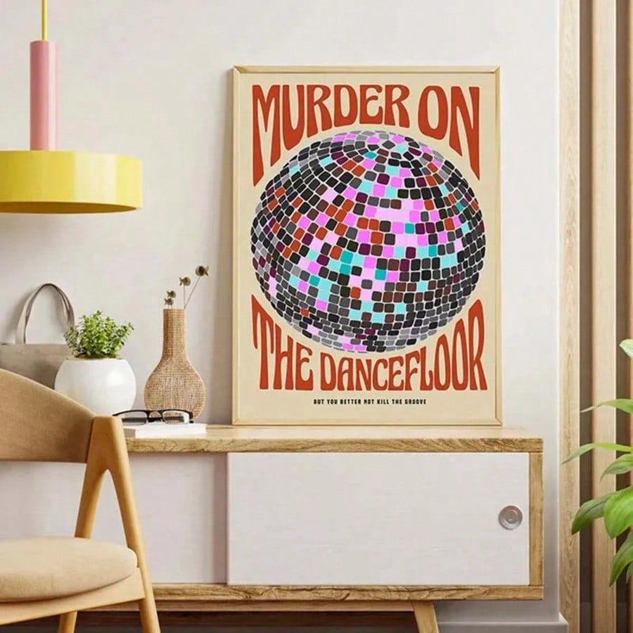 Above The Dance Floor Disco Ball Canvas Art Poster Transform your space with this striking disco ball canvas art poster, designed to capture the energy and glamour of the dance floor.