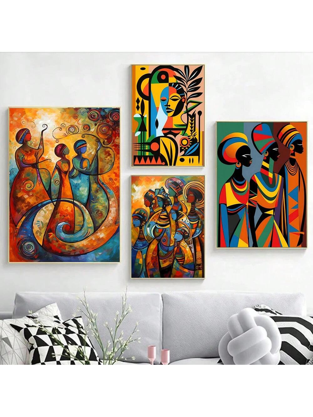 Experience the beauty of African art in your modern living room with our Abstract African Art Women Posters and Prints Canvas Painting. Made with high-quality materials, this painting will enhance your home decor and add a touch of culture to your space. Elevate your interior design with this stunning piece.