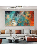 This abstract canvas painting combines bold blue, red, and black hues to create a striking modern art piece. Designed to enhance living rooms and bedrooms, its dynamic composition adds depth and visual interest to any space. Crafted with quality materials, this artwork offers a sophisticated touch that complements contemporary interiors.