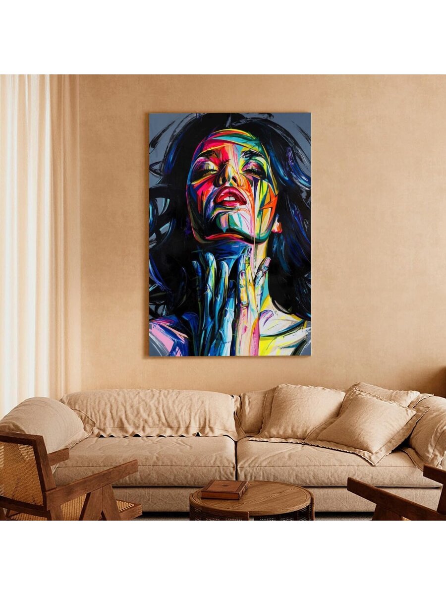This stunning abstract canvas art depicts the timeless elegance of a woman's face, framed for added aesthetic appeal. Its unique abstract design captures the beauty and sophistication of femininity, making it the perfect addition to any home or office space. Elevate your decor with this beautiful and expertly crafted piece.