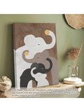 Transform your space with this sophisticated Abstract Elephant Canvas Wall Art. This modern oil painting combines artistic expression with the majestic presence of elephants, creating a focal point that elevates both home and office environments. The abstract interpretation offers depth and visual interest while maintaining a professional aesthetic suitable for various interior design styles.