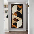 Black beige brown framed wall art