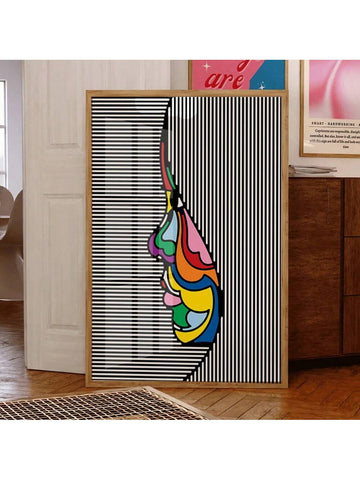 Elevate your space with the Abstract Girl Stripe Graffiti Canvas Wall Art, a sophisticated piece that blends modern street art with abstract design. Perfect for living rooms and restaurants, this stylish poster adds a dynamic visual interest and contemporary flair. Crafted on high-quality canvas, it offers durability and vibrant color retention, making it a lasting centerpiece that enhances any décor with artistic edge and urban charm.