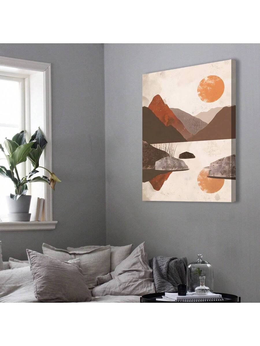 Elevate your space with this stunning Abstract Mountain Landscape Canvas Art. Perfect for any home, office, or living space, this modern Nordic wall decor adds a touch of sophistication and serenity. The abstract design captures the beauty of mountain landscapes, making it a peaceful and timeless addition to any room.