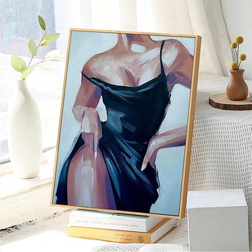Add a touch of sophistication to your bedroom or hotel decor with Abstract Seduction. This modern canvas painting is skillfully crafted to bring a sense of elegance and originality to any space. With its abstract design and high-quality materials, it's sure to impress all who see it.