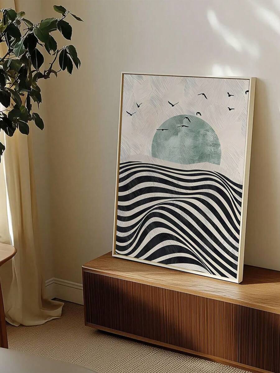 Bring warmth and inspiration into your space with this striking Abstract Sun Canvas Wall Art. Featuring a bold, contemporary design with the uplifting message "We Can Move The Sun Together," this unframed poster celebrates unity and possibility.