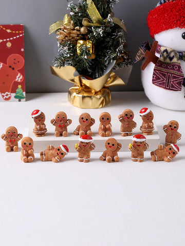 Bring festive charm to your holiday displays with these delightful mini gingerbread figurines. Crafted from durable resin, each statue captures the whimsical character of classic gingerbread designs, making them ideal for seasonal decorating, creative craft projects, and thoughtful gift-giving. Their compact size allows for versatile placement on shelves, mantels, desks, or windowsills, while their detailed craftsmanship adds authentic holiday warmth to any space. Whether you're building a festive village s