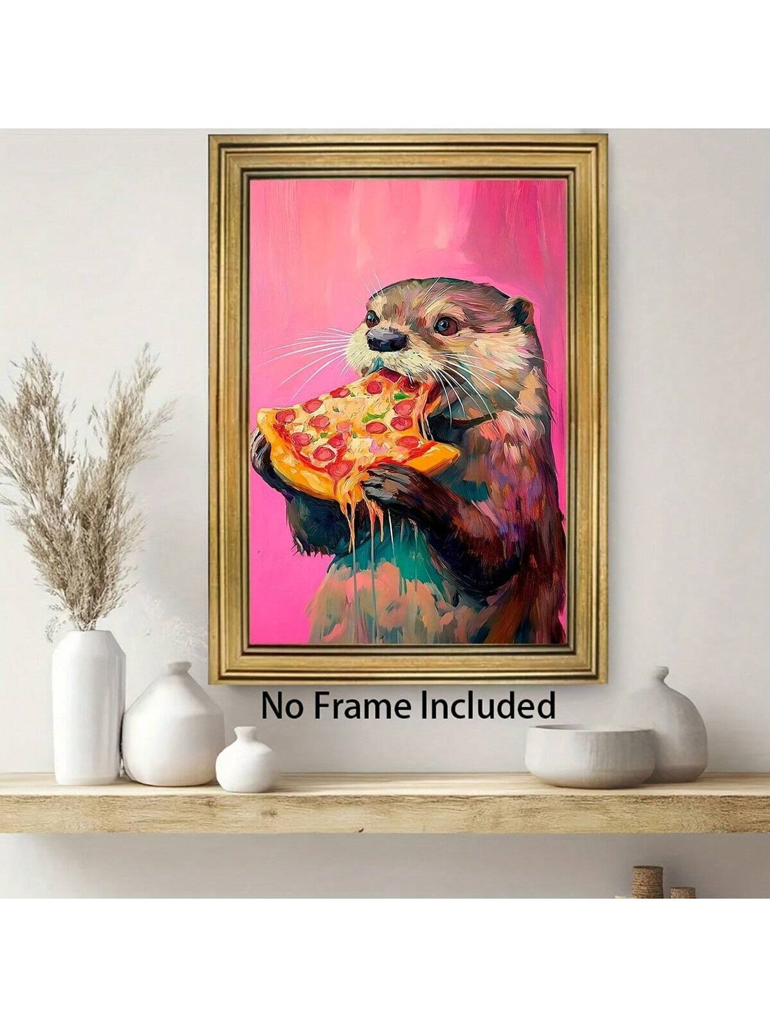 Celebrate charm and simplicity with this colorful, minimalist wall art featuring an adorable otter enjoying a slice of pizza. Perfect for adding a playful yet refined touch to your home or café décor, this piece blends vibrant hues with clean design to create a captivating focal point. Its expert composition enhances any space, inviting warmth and whimsy while maintaining a modern aesthetic. Ideal for those seeking unique art that balances fun and sophistication.