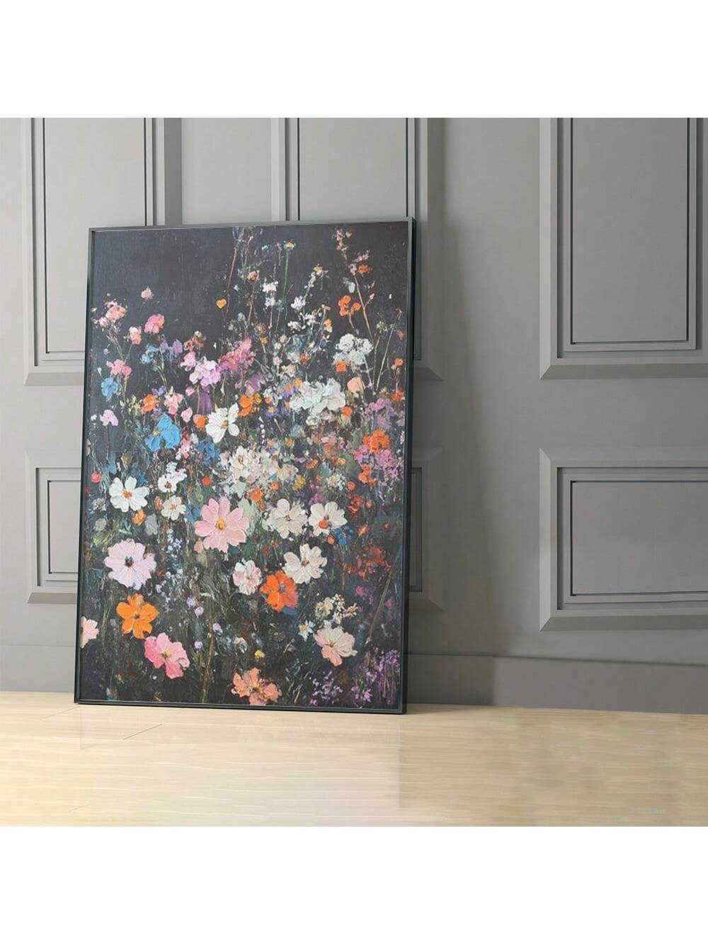 Enhance your living space with this expertly crafted aesthetic floral canvas painting, beautifully framed to complement any décor. Ideal for all occasions, this wall art adds a touch of elegance and natural charm to your home or office. Its vibrant floral design brings warmth and sophistication, making it a timeless piece that elevates any room’s ambiance effortlessly. Durable and ready to hang, it offers both style and convenience for discerning art lovers.