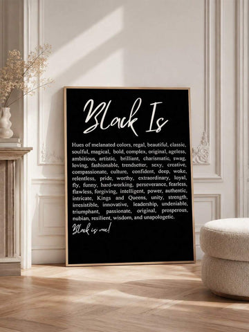 African American Art Positive Affirmations Inspirational Canvas Poster