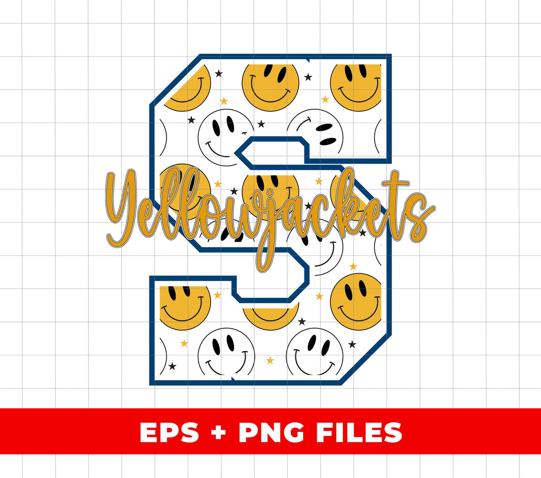 Yellowjackets, Yellowjackets Png, Yellowjackets Team, Smiley Face, S Text Alphabet, Digital Files, Png Sublimation
