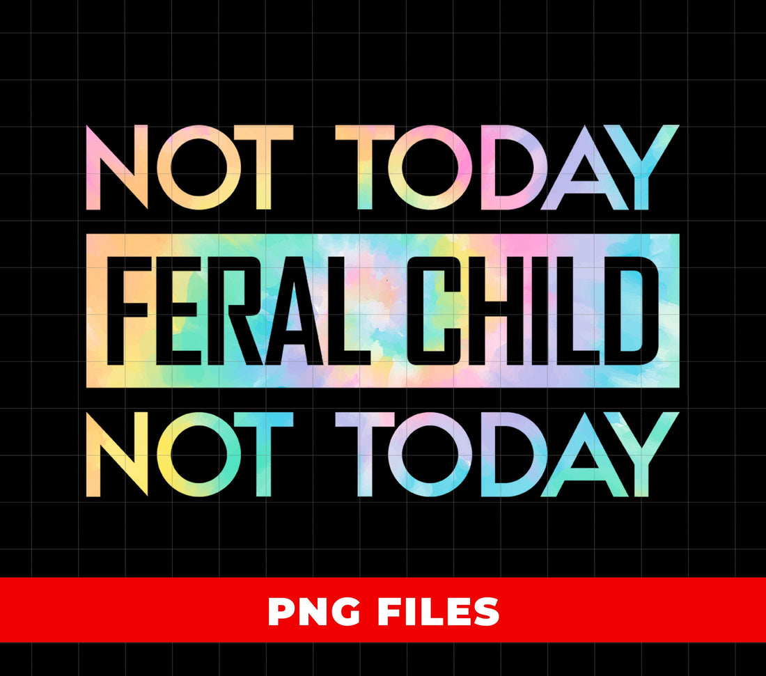 Not Today Feral Child, Not Today, Funny Teacher, Sarcastic Parents, Humorous Mom Gift, Mom Life, Feral Kid, Digital Files, Png Sublimation