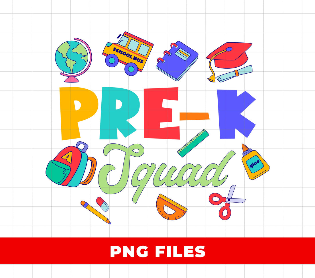 Pre-K Squad, Love Pre K, Pre-Kindergarten, Love Kid, Digital Files, Png Sublimation