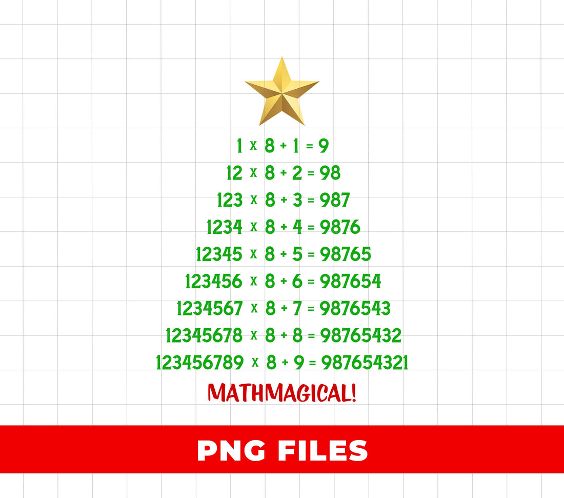 Christmas Tree, Mathmetic Teacher, Mathmagical Teacher, Digital Files, Png Sublimation