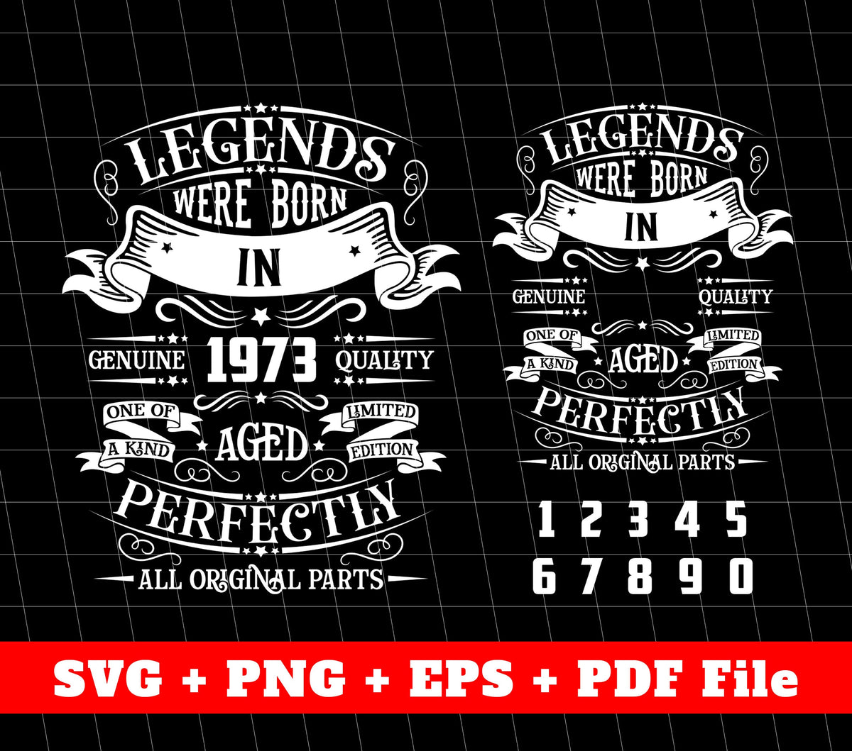 Birthday Gift Hand Draw, Birthday Vintage, Custom Year Of Birth, SVG Files, PNG Sublimation File