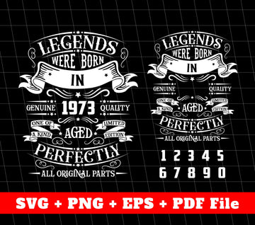 Birthday Gift Hand Draw, Birthday Vintage, Custom Year Of Birth, SVG Files, PNG Sublimation File