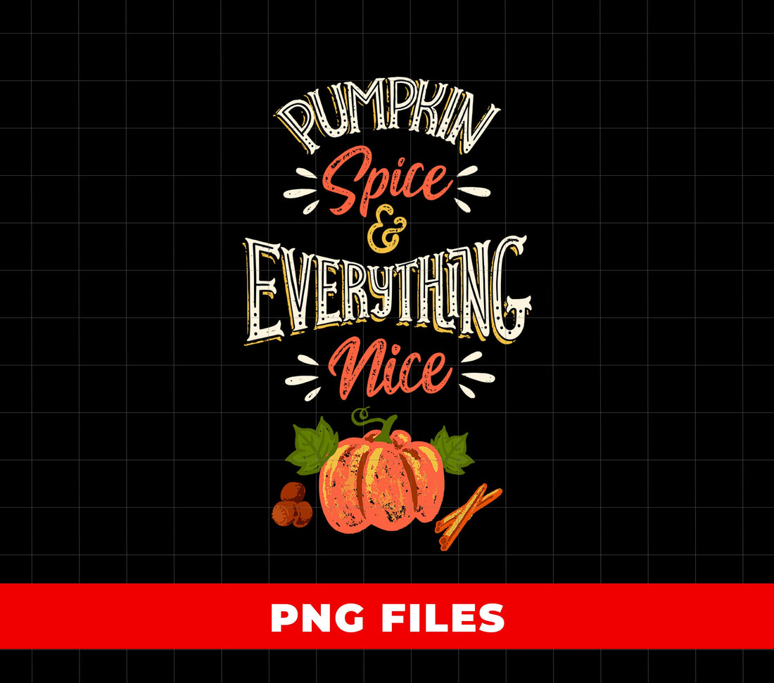 Pumpkin Spice PNG, Retro Autumn Quote PNG Design With Vintage Fall Colors And Cozy Vibes