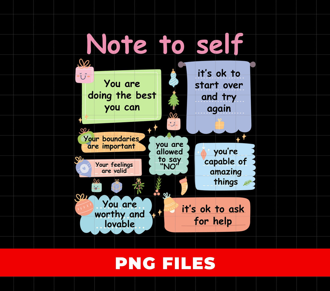 Positive Affirmations PNG, Self Care Mental Health Quotes, Motivational Sublimation, Inspirational Reminder Clipart, Uplifting Designs