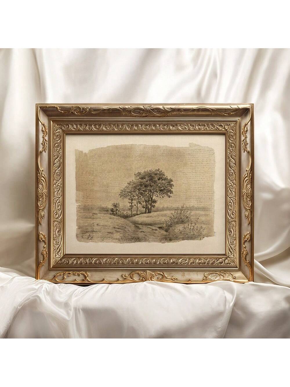 Transform your living space with this captivating antique-style canvas featuring a delicate tree sketch rendered in timeless detail. The muted, vintage-inspired palette and classical composition bring sophisticated charm to any room, evoking the warmth of traditional botanical art.