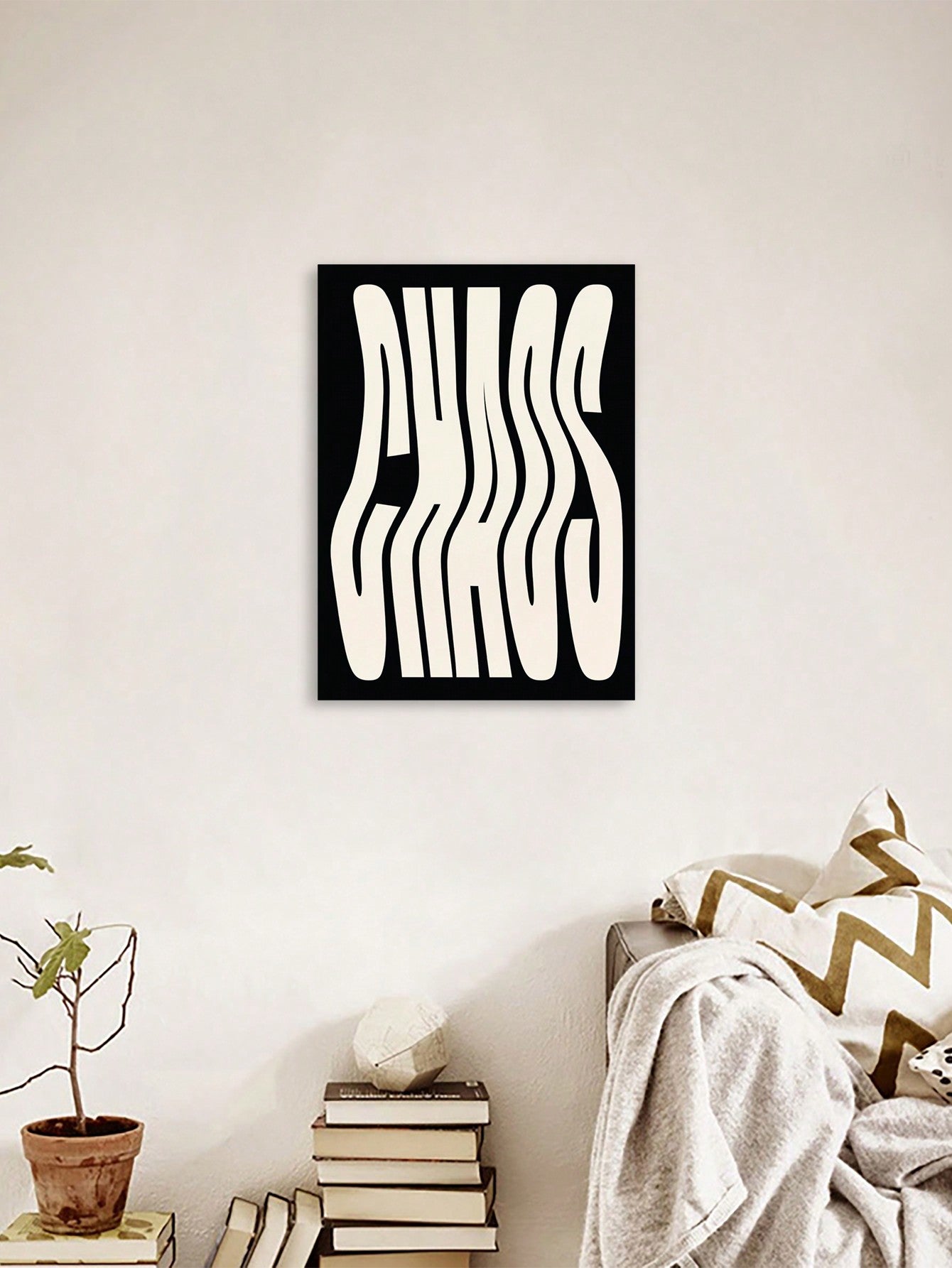 Enhance your modern living space with our Asymmetric Text Canvas Art Print. Featuring a sleek and stylish minimalist design, this wall decor will add a touch of sophistication to any room. Made with high-quality materials, it is the perfect addition to elevate your home decor.