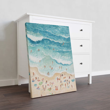 Enhance your home with this stunning Beach Scene Canvas Wall Art. Featuring a beautiful Coastal Ocean Waves print, this piece will bring a touch of summer and relaxation to any room. Perfect for living rooms, above sofas, bedside decoration, or to add a coastal vibe to your home decor.