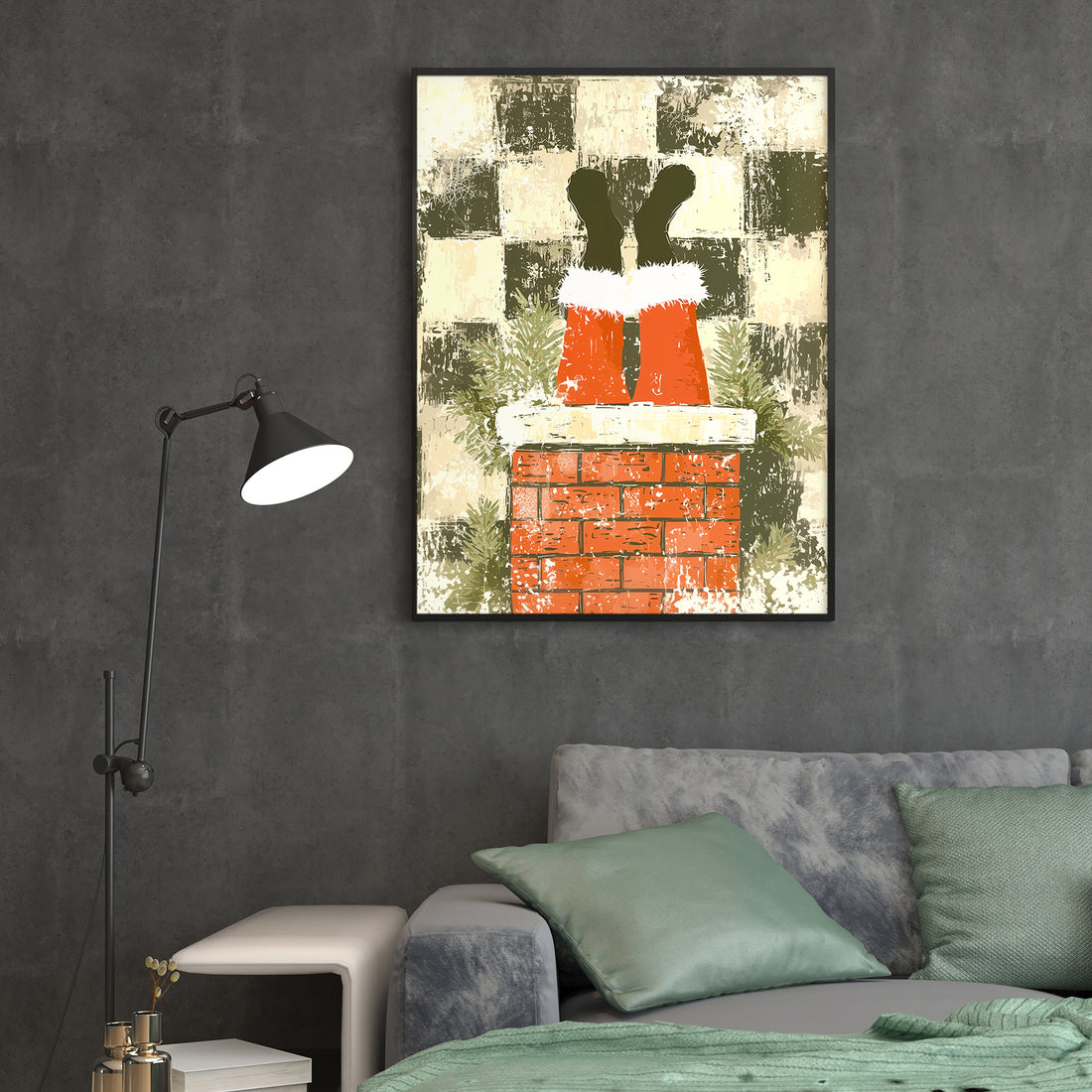 Bring festive humor and rustic charm to your home with this whimsical Santa Stuck in Chimney canvas wall art. Perfect for farmhouse-inspired interiors, this playful piece captures a lighthearted holiday moment that sparks conversation and laughter.