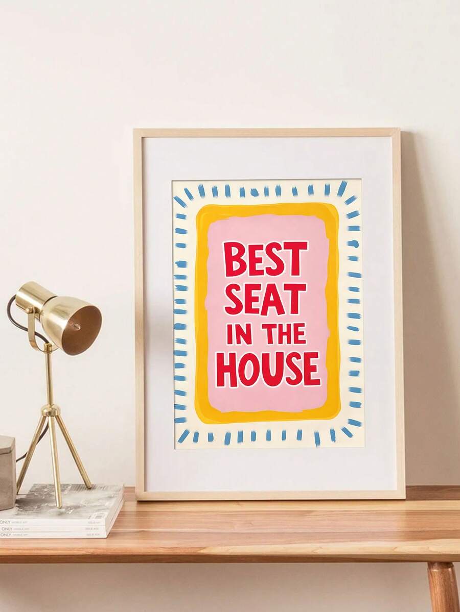 Best Seat In The House funny pink quote canvas poster