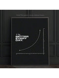 Elevate your environment with the Better Every Day Motivational Canvas Poster, designed to inspire continuous growth and positivity. Perfect for homes, offices, or any living space, this high-quality canvas print serves as a daily reminder to strive for improvement. Its clean design and durable materials ensure lasting impact and style, making it an ideal addition to your motivational decor collection.