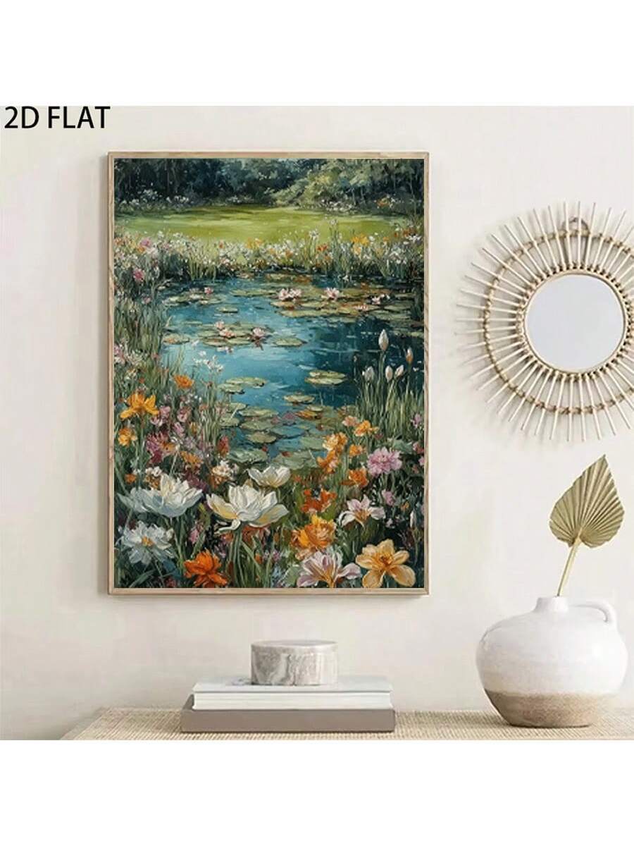 Add botanical elegance to your home with this enchanting Blooming Lotus Plants oil painting. Featuring a delightful retro cartoon style, this canvas wall art combines artistic flair with timeless appeal. The multicolor design showcases lush florals in boho and pastoral aesthetics, perfect for creating a serene, inviting atmosphere. Waterproof and removable, it's an ideal choice for any interior style—whether you're decorating a bedroom, living room, or creative sanctuary. Unframed and ready to hang, this pi