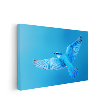 Blue Bird in Flight Canvas Wall Art, Modern Nature - For Living Room, Sofa Backdrop, Bedside Decoration, Home Decor