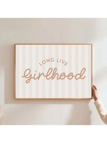 Celebrate the innocence and joy of childhood with this Blush Pink Striped Long Live Girlhood Wall Art. Designed with a minimalist aesthetic, it adds a soft, elegant touch to any baby girl’s nursery. The gentle blush stripes complement the inspiring quote, creating a serene and uplifting atmosphere that nurtures imagination and growth. Perfect for parents seeking tasteful, meaningful decor that blends style with sentiment.