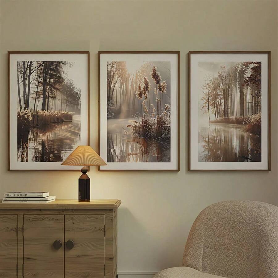 Transform your space with this stunning Bohemian Forest and Morning Grass Lake Canvas Print. Featuring a captivating multicolor graphic design inspired by nature, this modern wall art brings serene landscapes directly into your home or office. Crafted on premium canvas with waterproof properties, this piece is versatile enough for any room—from bedrooms and living areas to bathrooms and offices.