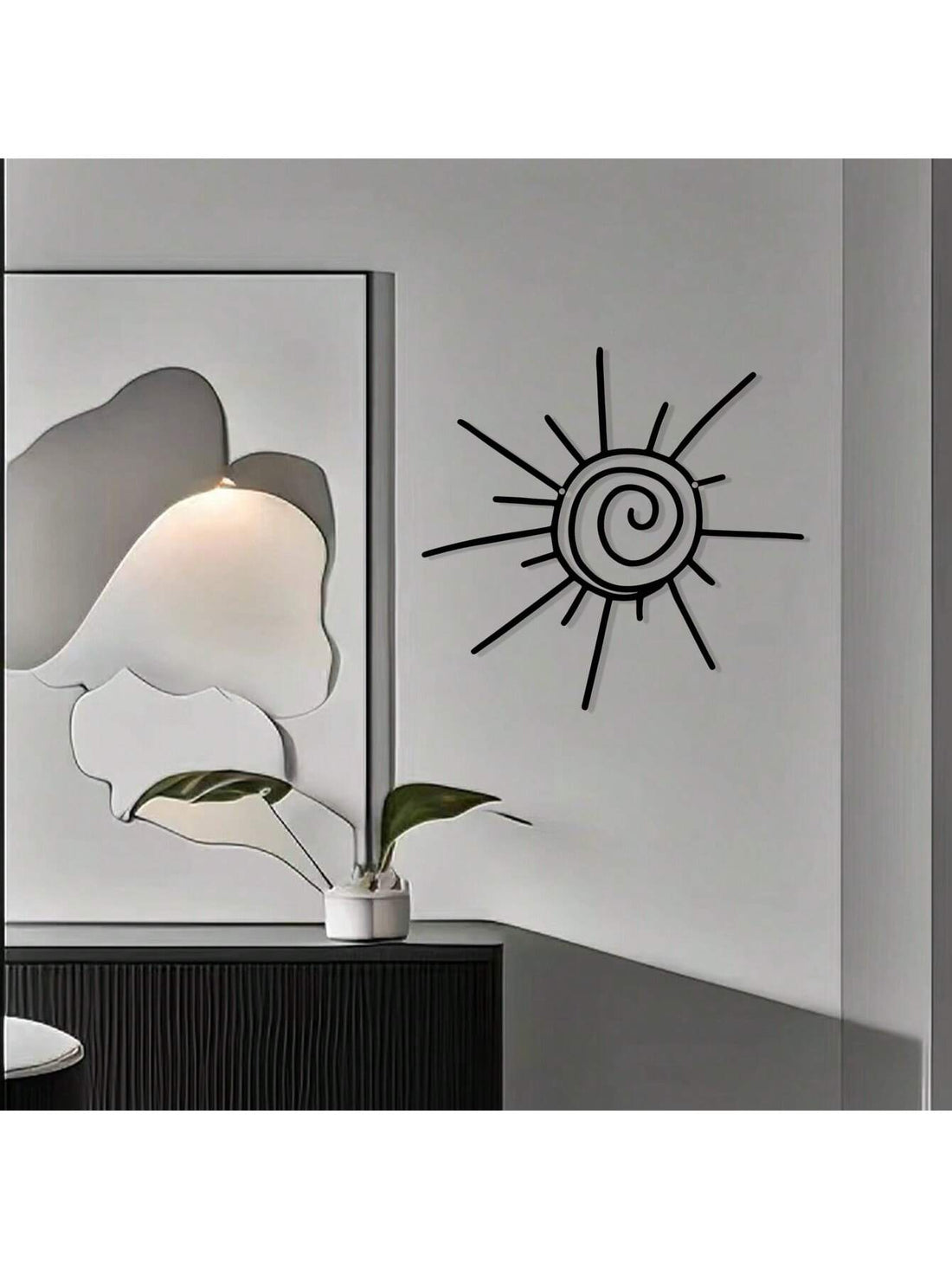 This uniquely designed Bohemian Sun Burst Metal Wall Art adds an enchanting touch to both indoor and outdoor decor. With its intricate metal detailing and sunburst design, it brings a bohemian vibe to any space. Handcrafted with attention to detail, this piece is sure to impress.