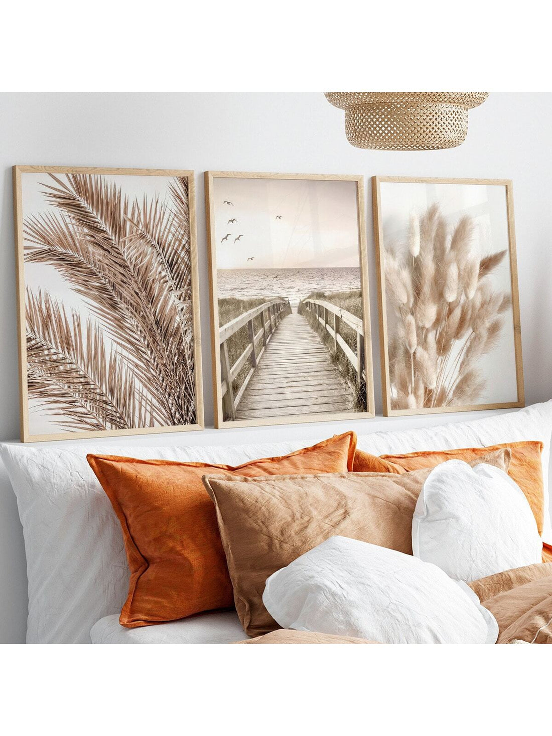 Enhance your living space with the Boho Beige Dandelion Canvas Wall Art Set. This 3-piece collection features waterproof posters crafted to withstand humidity and maintain vibrant colors. The neutral beige tones and delicate dandelion design bring a touch of natural elegance and contemporary bohemian style, making it an ideal choice for modern, stylish home decor. Easy to hang and durable, this set offers both aesthetic appeal and long-lasting quality.