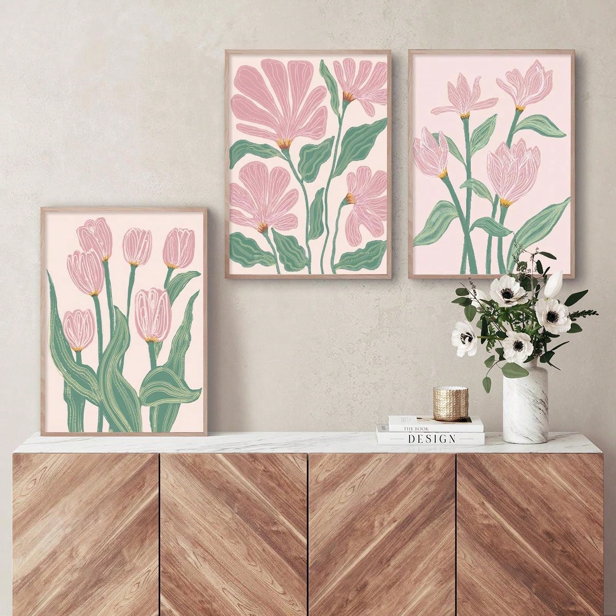 Add a touch of modern and chic style to your bedroom and hallway with our Boho Chic Floral Line Art Canvas Poster. This high-quality wall decor features a stylish line art design of delicate florals, adding a touch of elegance to any room.