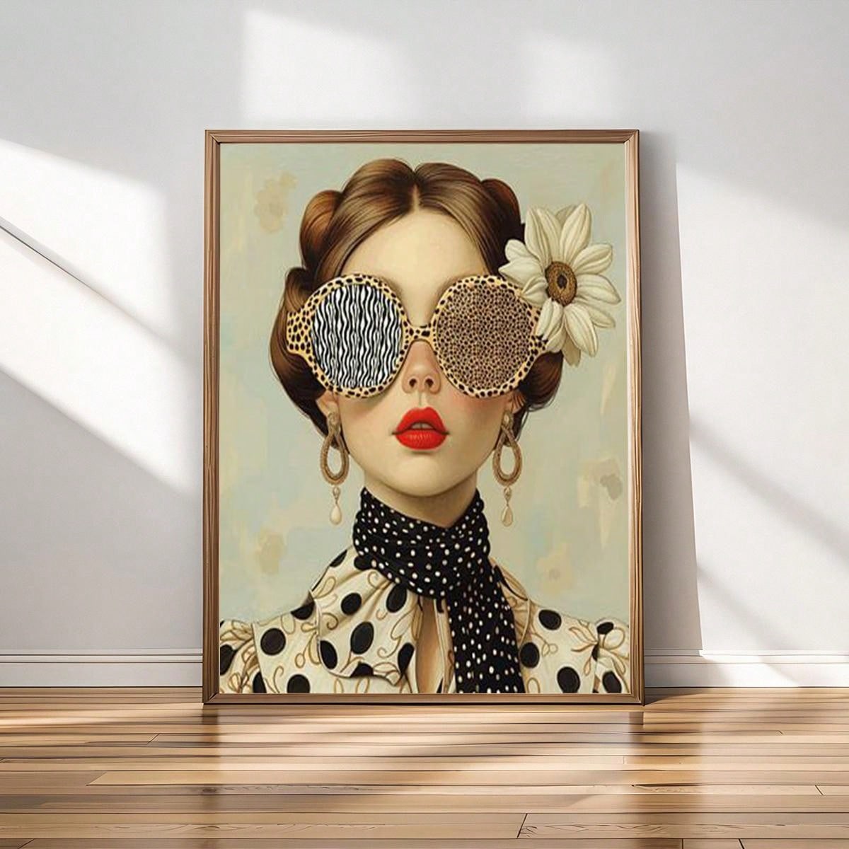 Elevate your living space with our Boho Chic Floral Portrait Canvas Art. This unframed piece adds a touch of Nordic style to any room. Its unique design and modern appeal will make a statement in any space. Transform your walls into a work of art with our high-quality canvas print.