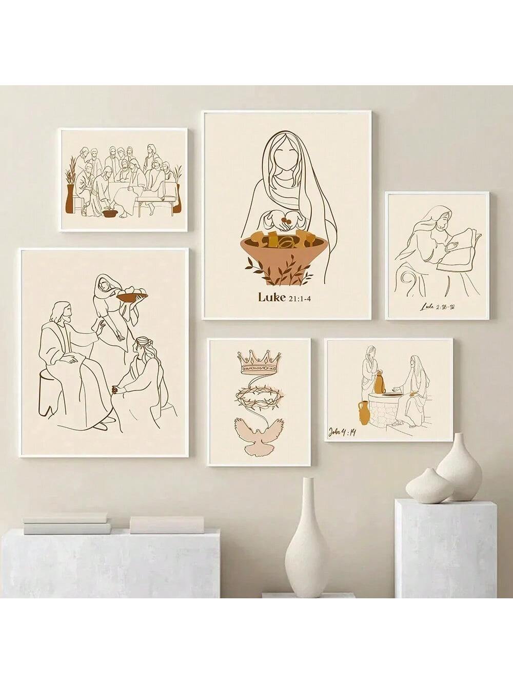 Elevate your Easter decor with this Boho Christian Wall Art featuring minimalist line art of Jesus and the Holy Spirit. Crafted for a serene and contemplative atmosphere, this print blends modern simplicity with spiritual depth, making it an ideal focal piece for faith-inspired interiors during the Easter season and beyond.