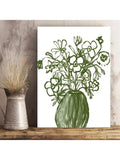 This Boho Floral Abstract Art Print features a framed green botanical canvas poster, perfect for adding a touch of nature to your minimalist farmhouse decor. With its abstract floral design, this piece adds a unique and artistic touch to any space. Elevate your home with this beautiful and modern art print.