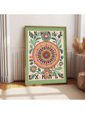 Bring mindful elegance into your space with this boho floral canvas art print. Featuring a serene sage green mandala design paired with 