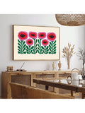 Enhance your modern space with the Boho Poppies Botanical Canvas Art. This retro and floral wall decor adds a touch of nature to any room. Made with high-quality canvas, this artwork features realistic and vibrant poppies, bringing a sense of serenity and beauty to your home.