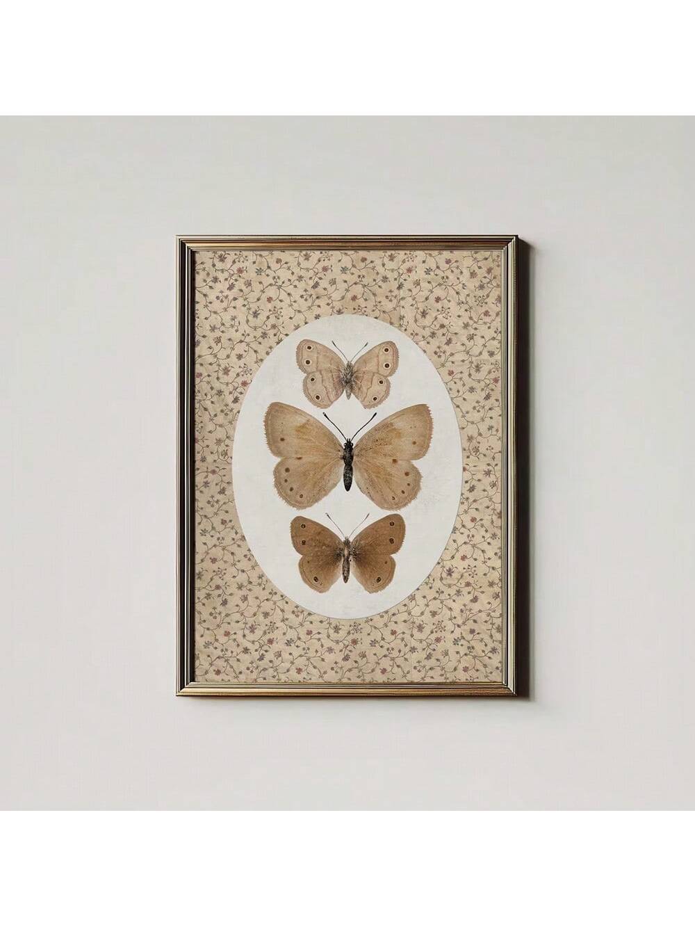 Add a touch of nature to your home with our Boho Vintage Butterfly &amp; Moth Art Print. With a rustic minimalist design, this wall decor is perfect for creating a cozy cottagecore aesthetic. Made with high-quality materials, this art print is a must-have for any nature lover.