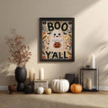 Boo Y’all ghost pumpkin framed wall art