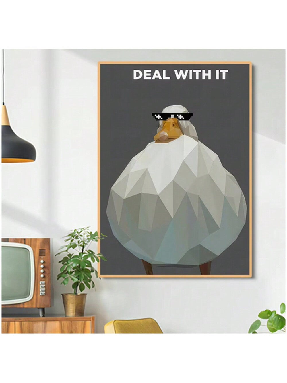 Upgrade your bar or home decor with the stylish Bossy Duck in Shades poster. This retro, unframed poster captures the essence of cool with its bold design and striking color palette. Perfect for any space, this poster is sure to make a statement and impress any guest.