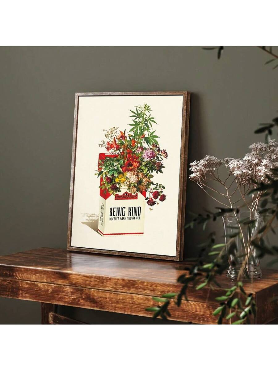 Transform your space with this vibrant botanical wall art poster, designed to inspire positive energy in any room. Crafted from durable canvas, this unframed hanging painting features a stunning multicolor botanical design that complements modern and traditional décor alike. The waterproof material ensures longevity, while the removable design allows you to refresh your walls without commitment. Perfect for living rooms, offices, bedrooms, or bathrooms, this versatile piece brings nature's beauty and uplift