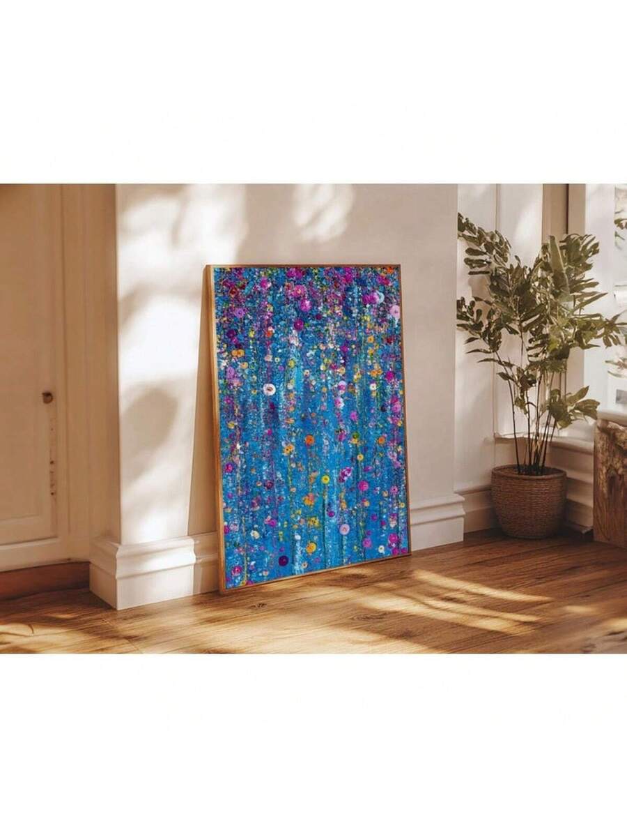 Transform your walls with this captivating bright blue wildflower canvas art. Combining botanical elegance with contemporary geometric patterns, this versatile piece brings natural beauty and modern style to bedrooms, nurseries, or any room craving artistic flair. Crafted on durable, waterproof canvas, it resists moisture and maintains its vibrant colors over time. Choose between framed or unframed options to match your interior aesthetic. Perfect for gifting to nature enthusiasts or anyone seeking distinct