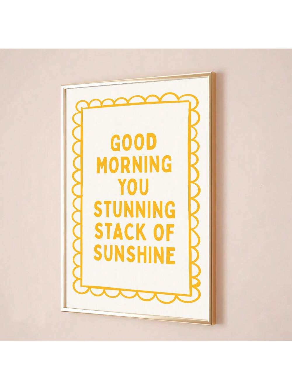 Wake up to inspiration with this minimalist wall art featuring uplifting "Good Morning" and sunshine-themed quotes. Designed with clean lines and contemporary aesthetics, it transforms any room into a sanctuary of positivity.
