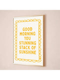 Wake up to inspiration with this minimalist wall art featuring uplifting 