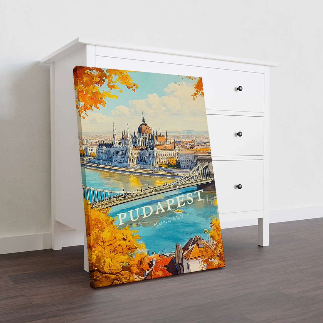 Add a touch of elegance to your living room, bedside, or sofa with our Budapest Hungary Travel Art Print. This vintage-style canvas is the perfect addition to your home decor, showcasing a beautiful travel scene from Budapest. Elevate your space with this unique and stylish piece.