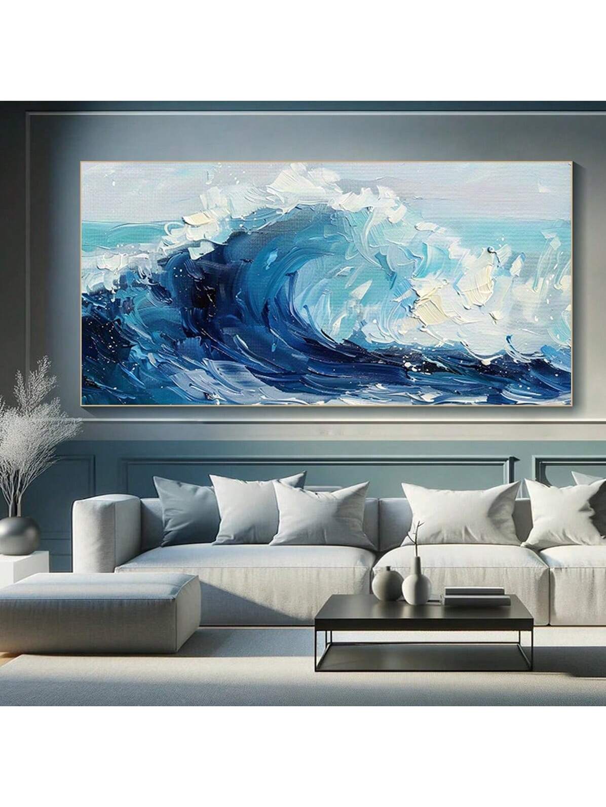 Elevate your living space with this captivating Blue Wave Canvas Wall Art, featuring an abstract ocean-inspired design. Perfect for both living rooms and bedrooms, this piece brings a serene yet dynamic ambiance, enhancing your décor with its soothing blue tones and fluid wave patterns. Crafted to inspire tranquility and sophistication, it seamlessly complements modern and coastal interiors alike.